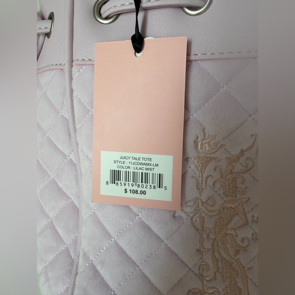 Viral Juicy Couture lilac purple juicy tale daydreamer Tote Bag - Picture 4 of 7